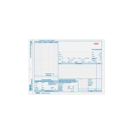 Rediform Rediform Auto Repair Order Form, 3-Part, Carbonless, 8-1/2" x 11", 50 Sets/Pack 4P487